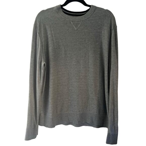 Smartwool Women's Crewneck long sleeve sweater grey faded stripes Sz XL - Picture 1 of 8